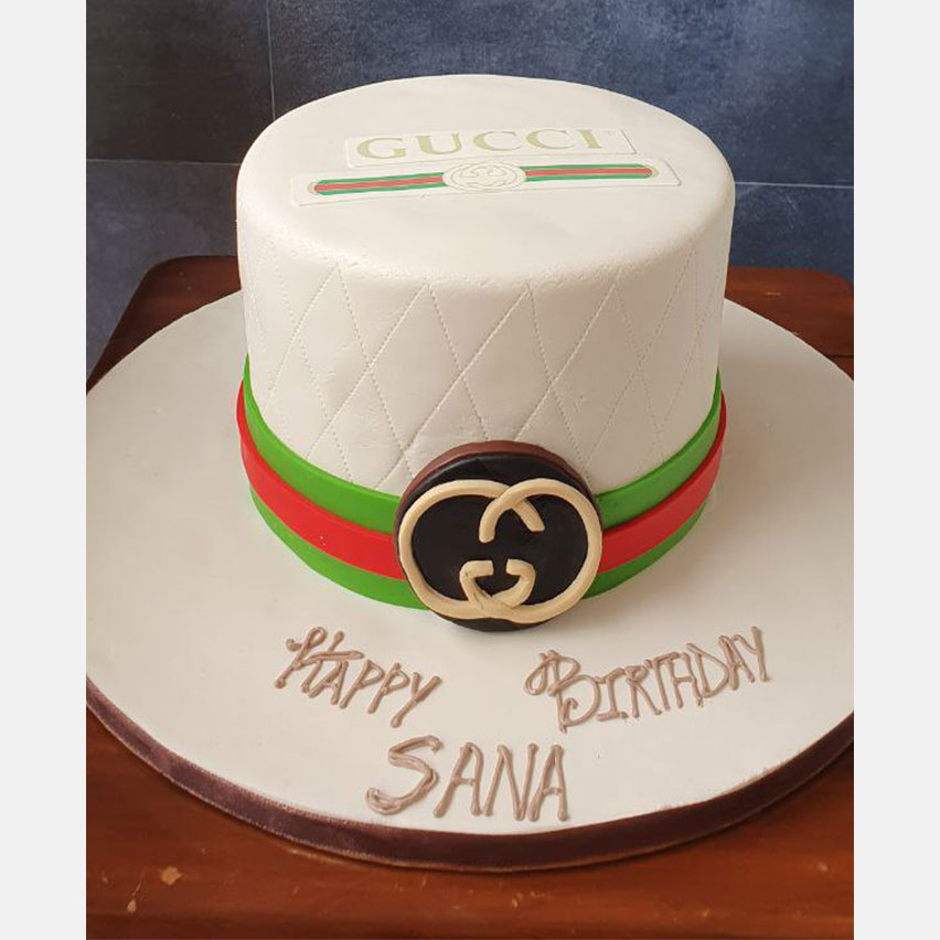 Cake Inspired By Gucci - Hand Piped - CakeCentral.com